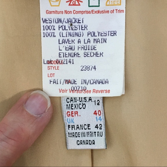 Vintage RIBKOFF Gold Blazer textured evening crystals - Picture 14 of 16